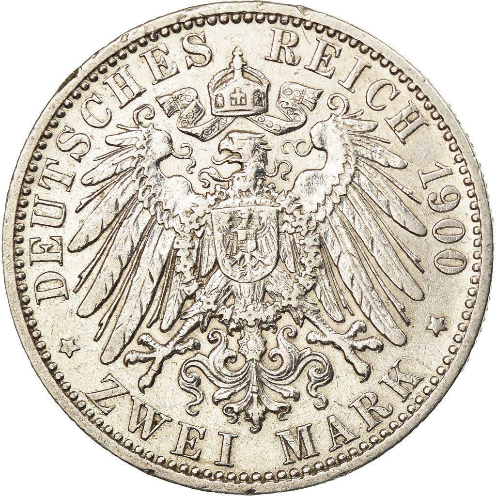Coin, German States, PRUSSIA, Wilhelm II, 2 Mark, 1900, Berlin, EF(40-45)