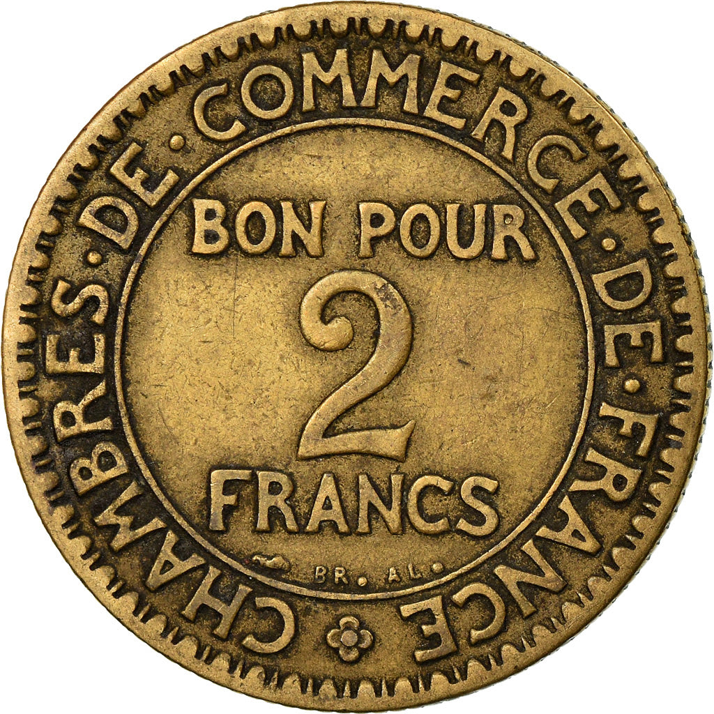 Coin, France, Chambre de commerce, 2 Francs, 1926, Paris, EF(40-45)