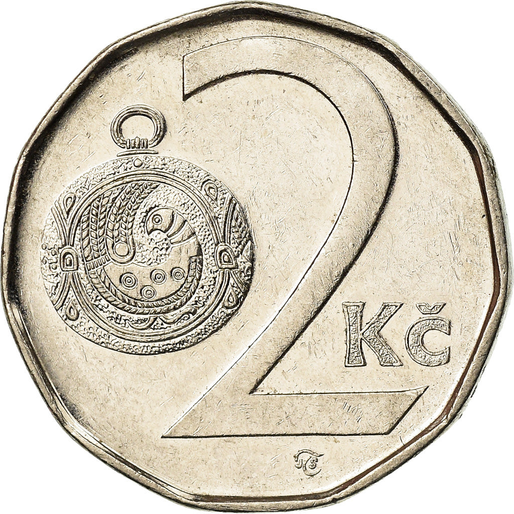 Münze, Tschechische Republik, 2 Koruny, 2003, SS, Nickel plated steel, KM:9