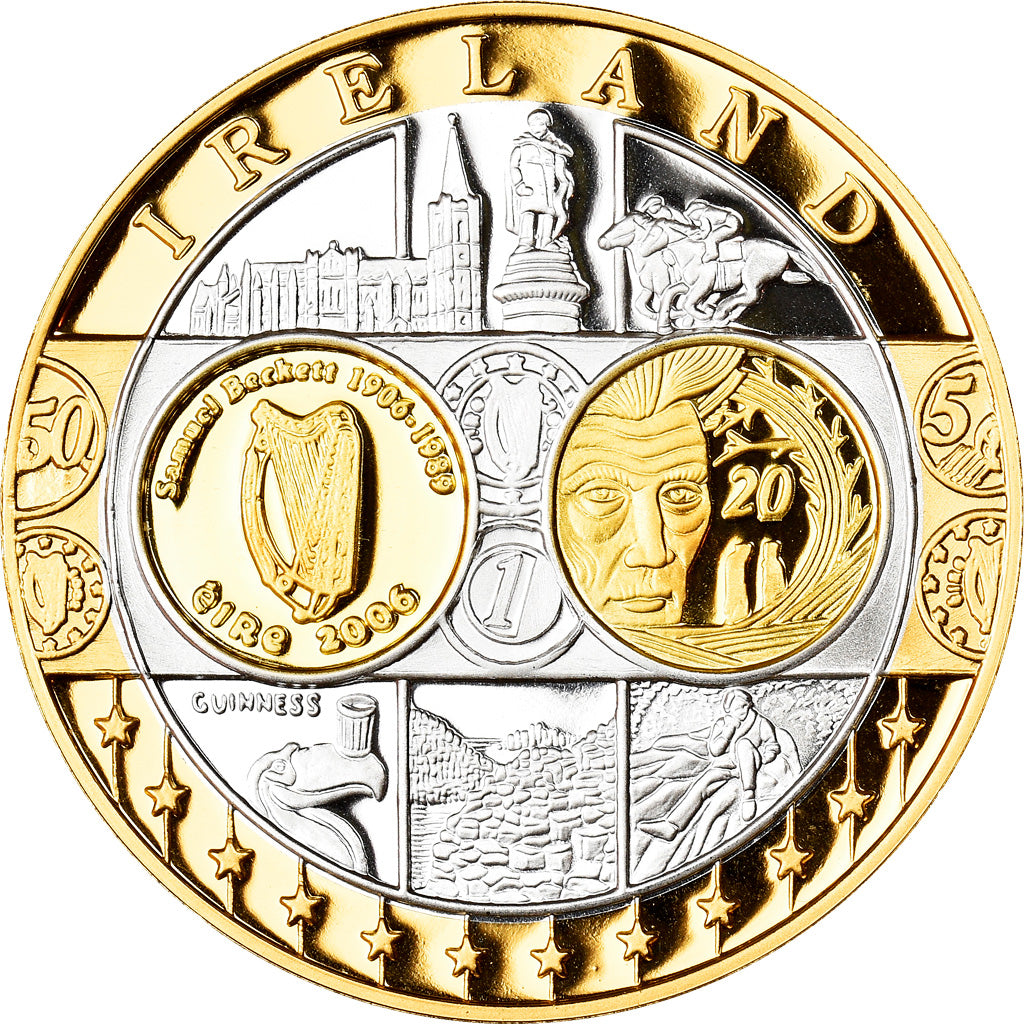Ireland, Medal, Euro, Europa, Politics, Society, War, MS(65-70), Silver