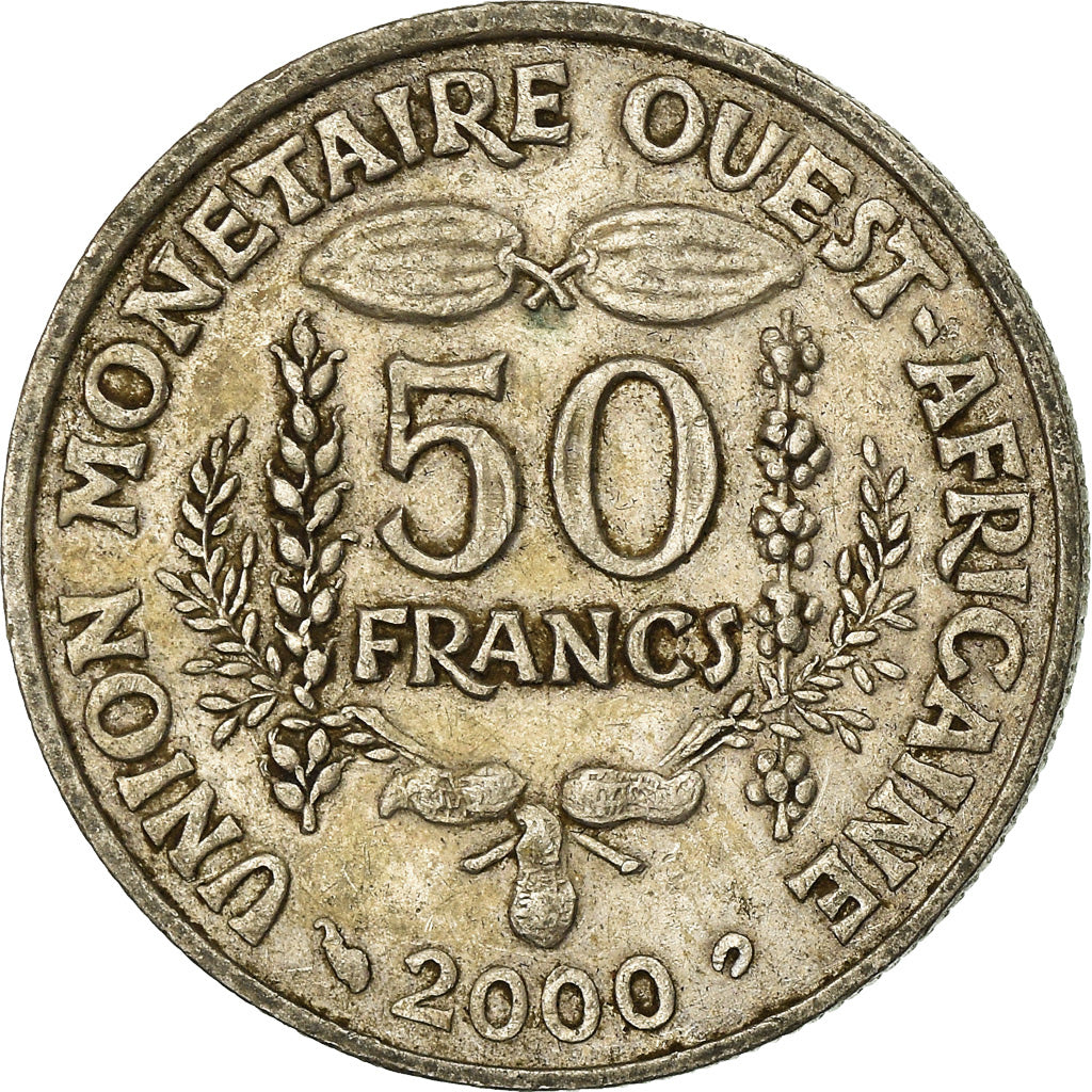Moneda, Estados del África Occidental, 50 Francs, 2000, MBC, Cobre - níquel
