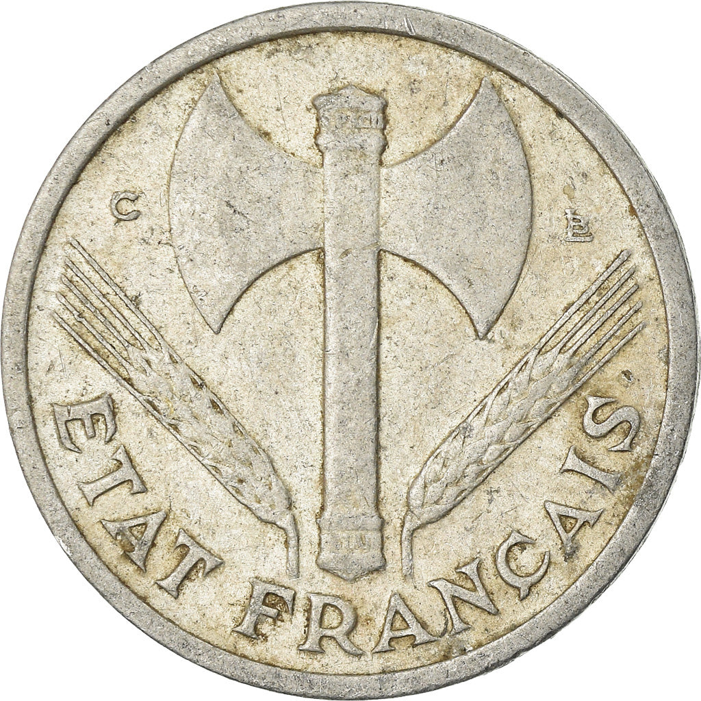 Moeda, França, Bazor, Franc, 1944, Castelsarrasin, VF(30-35), Alumínio