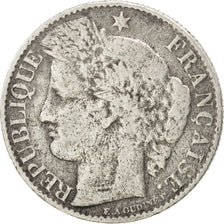 FRANCE, Cérès, 50 Centimes, 1882, Paris, KM #834.1, VF(20-25), Silver, 18, G...