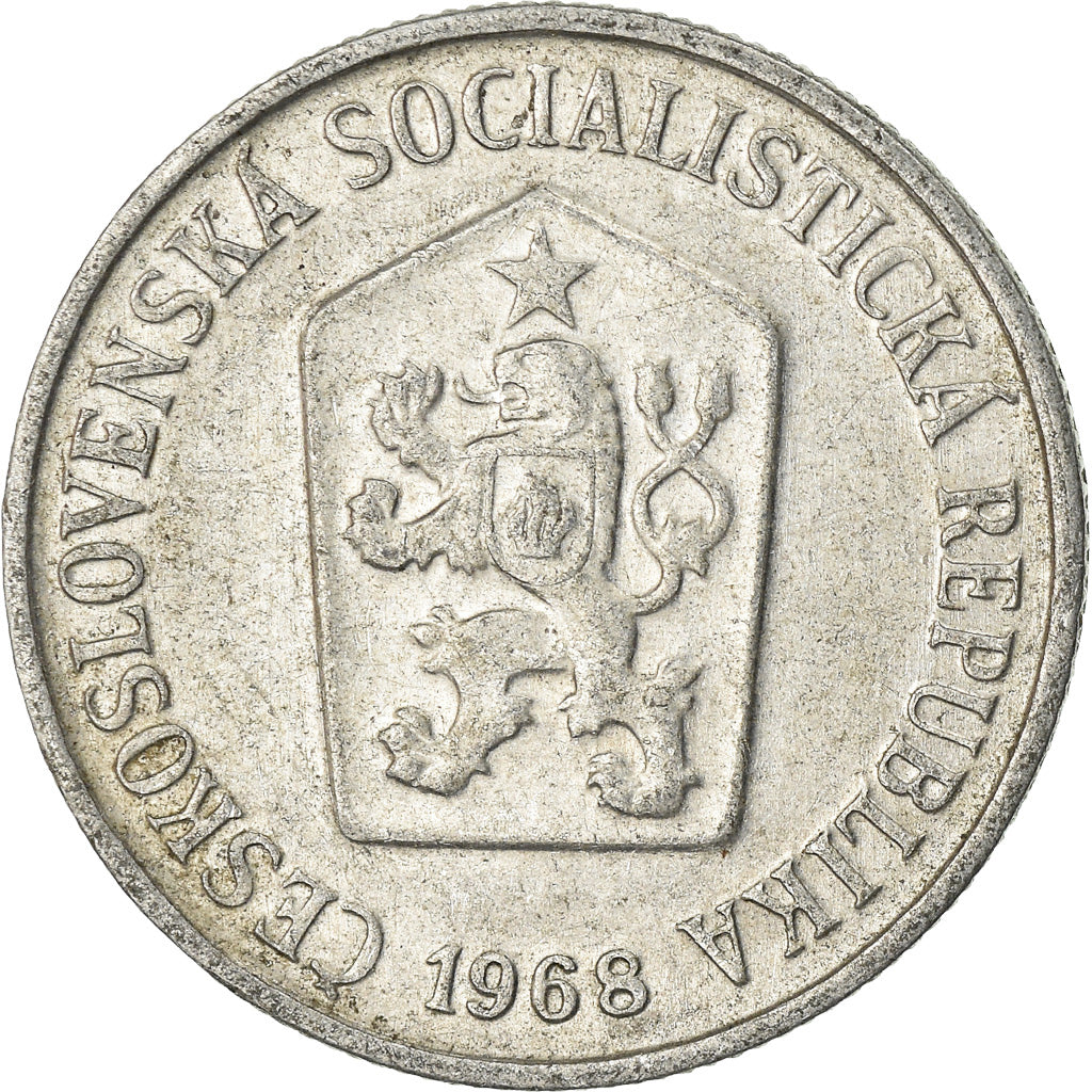 Coin, Czechoslovakia, 10 Haleru, 1968, EF(40-45), Aluminum, KM:49.1