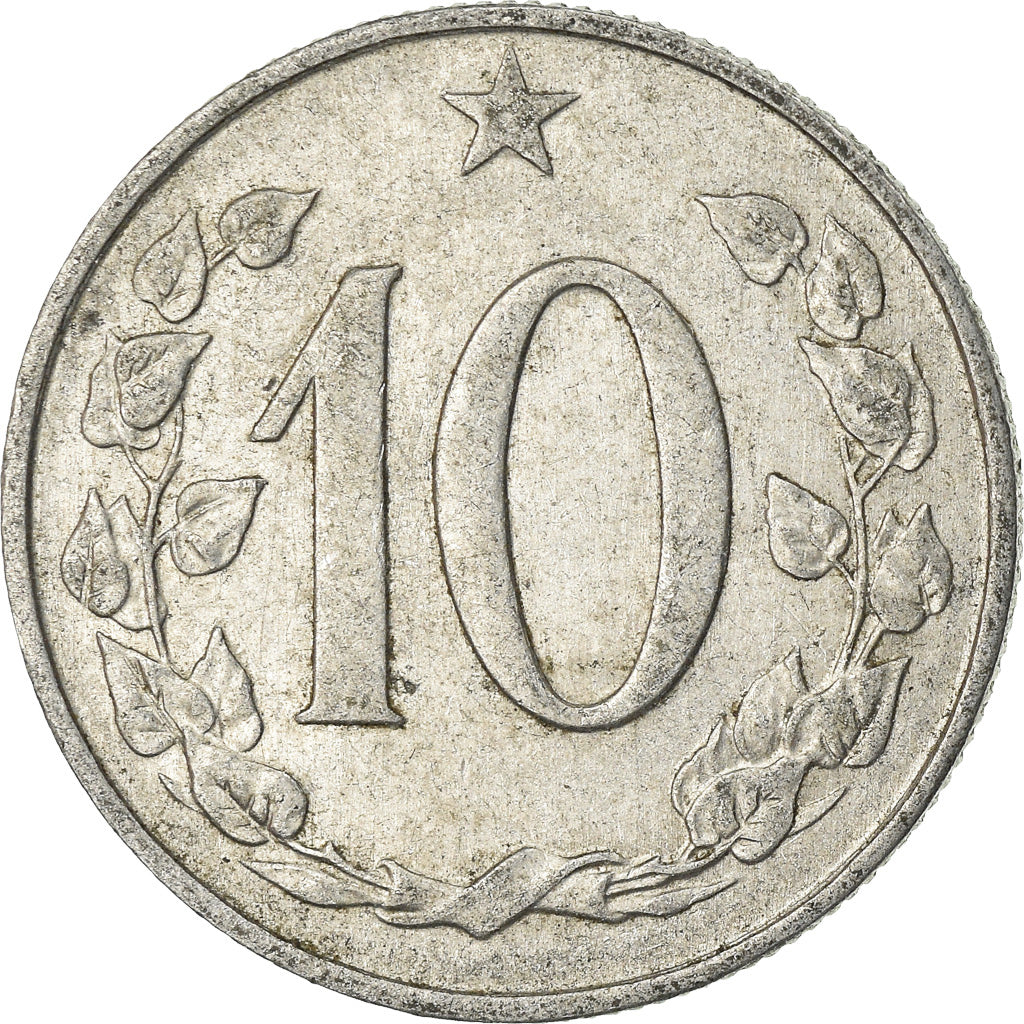 Coin, Czechoslovakia, 10 Haleru, 1968, EF(40-45), Aluminum, KM:49.1