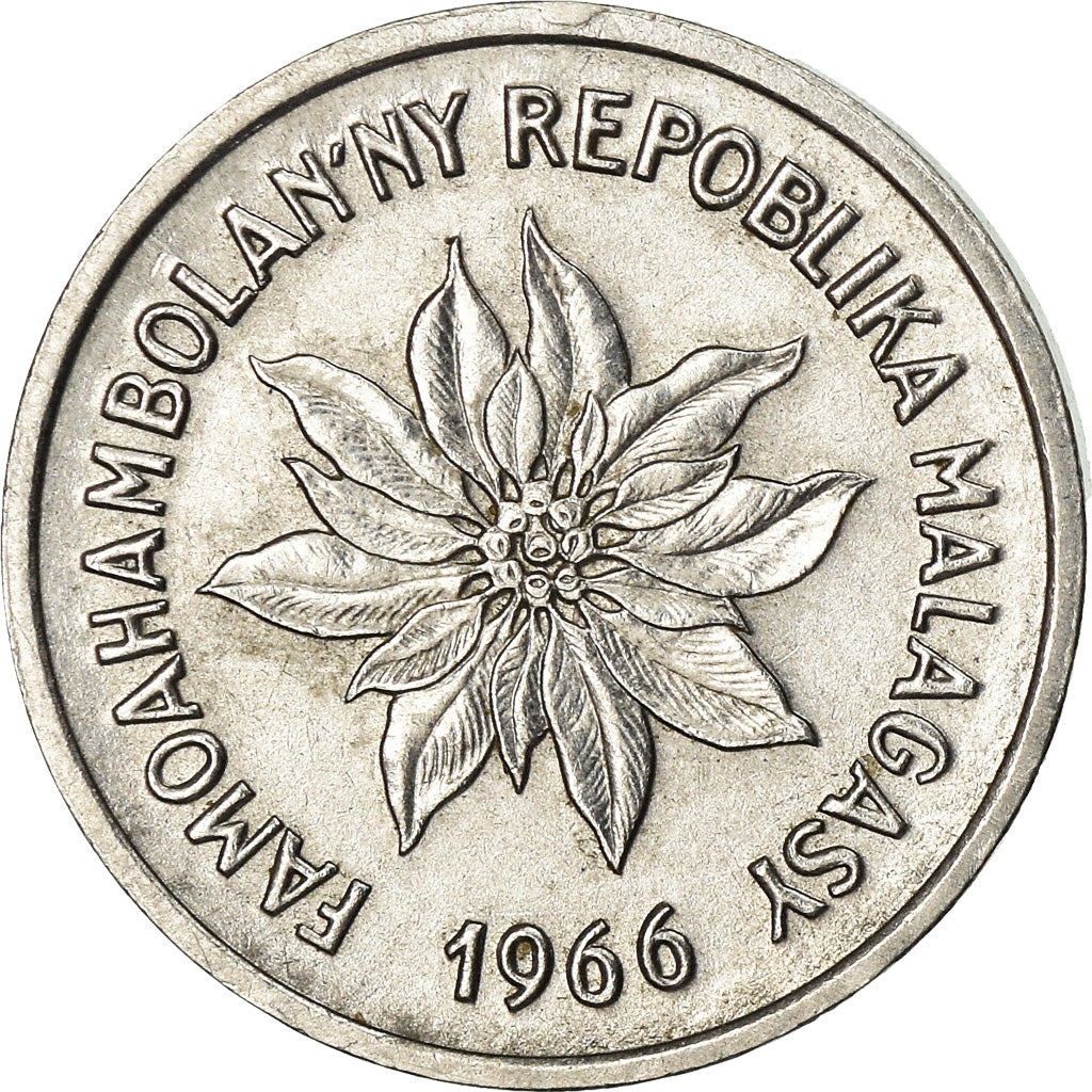 Coin, Madagascar, Franc, 1966, Paris, EF(40-45), Stainless Steel, KM:8