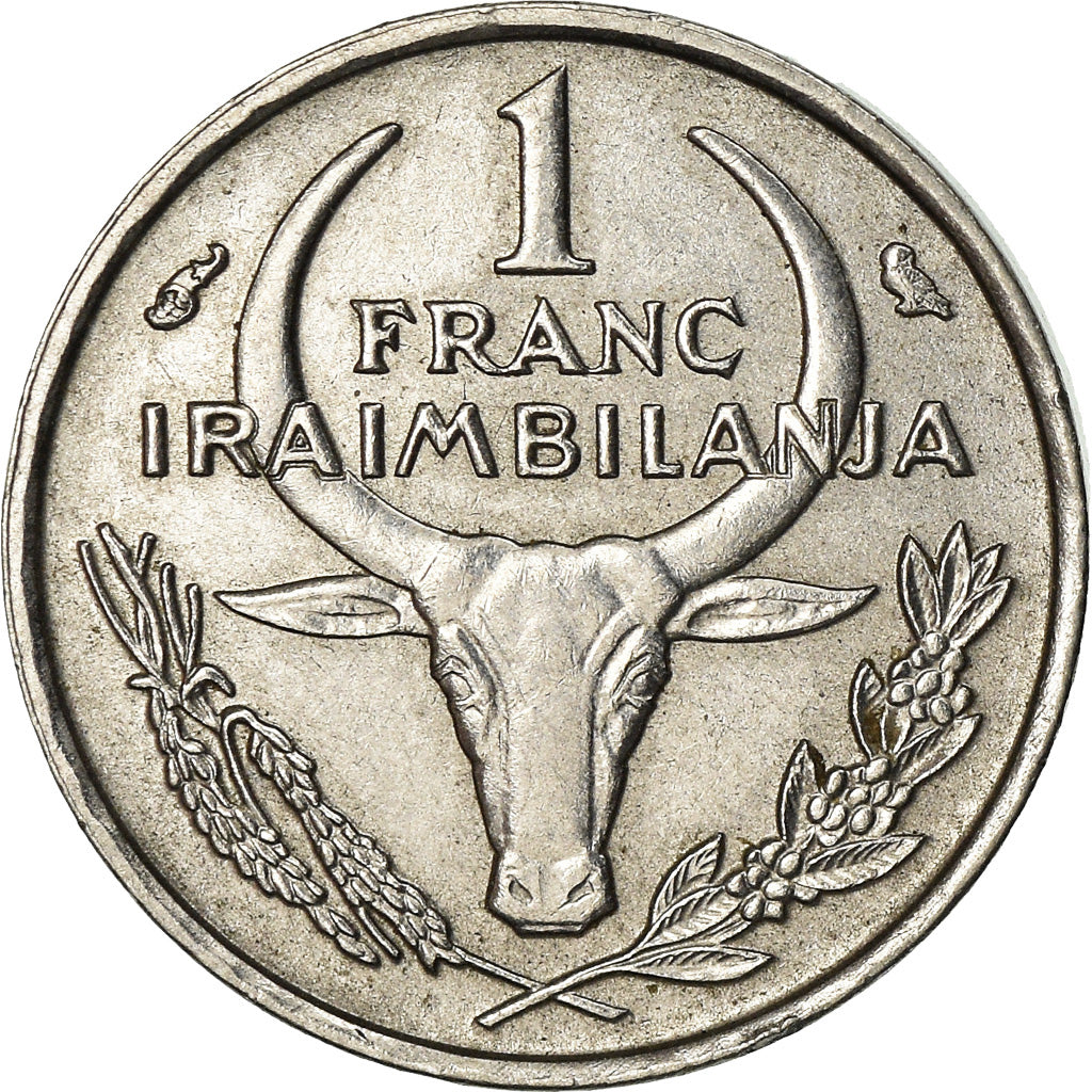 Coin, Madagascar, Franc, 1966, Paris, EF(40-45), Stainless Steel, KM:8