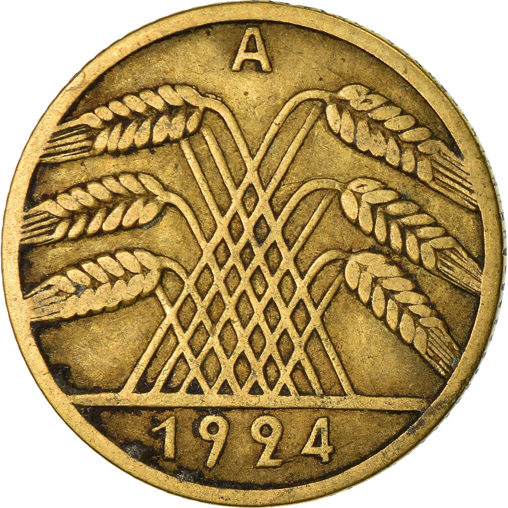 Monnaie, Allemagne, République de Weimar, 10 Reichspfennig, 1924, Berlin, TTB