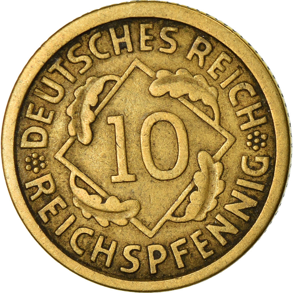 Monnaie, Allemagne, République de Weimar, 10 Reichspfennig, 1924, Berlin, TTB