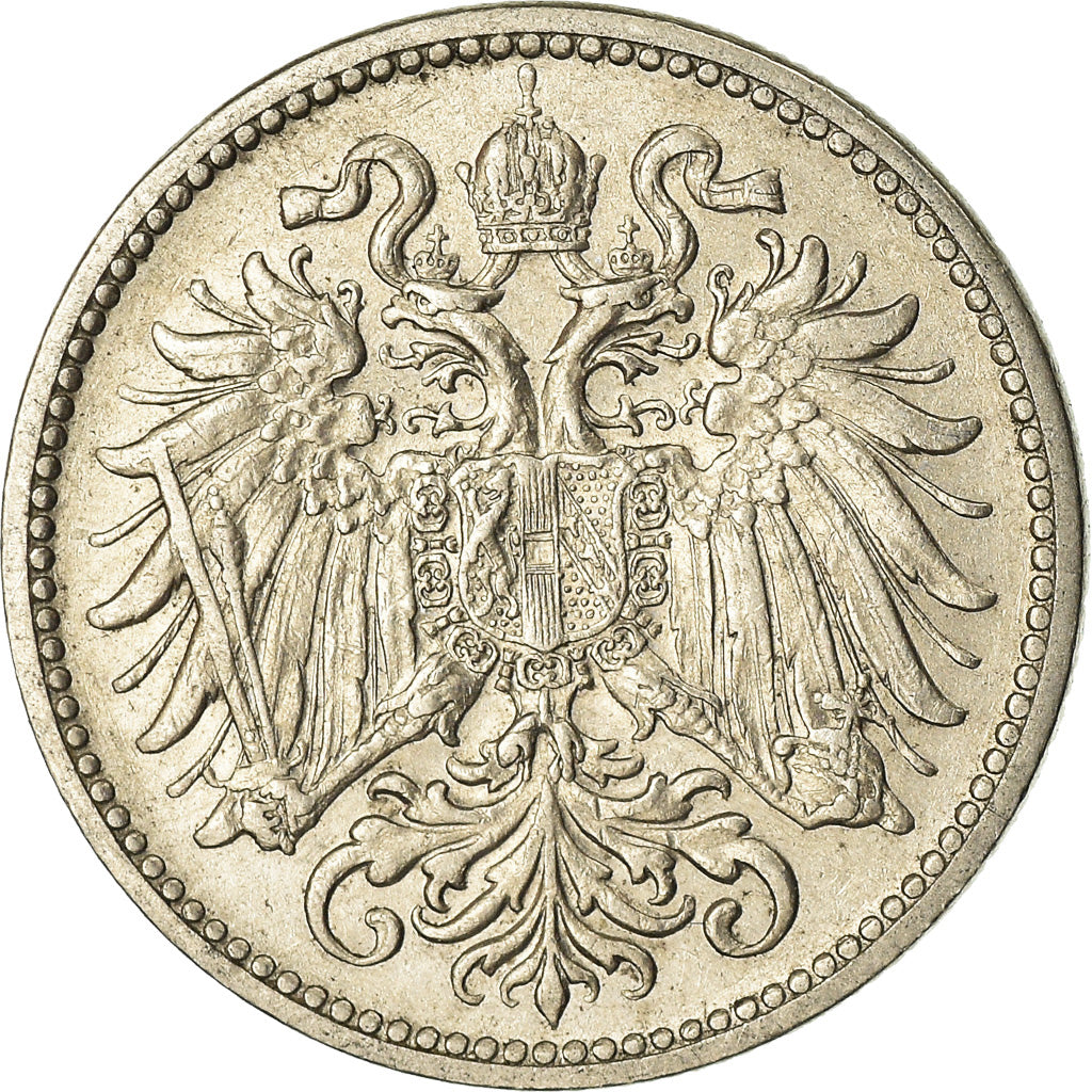Coin, Austria, Franz Joseph I, 10 Heller, 1910, EF(40-45), Nickel, KM:2802