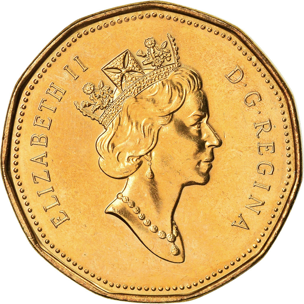 Coin, Canada, Elizabeth II, Dollar, 1990, Royal Canadian Mint, Ottawa
