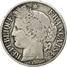 FRANCE, Cérès, Franc, 1895, Paris, KM #822.1, VF(20-25), Silver, 23, Gadoury #..