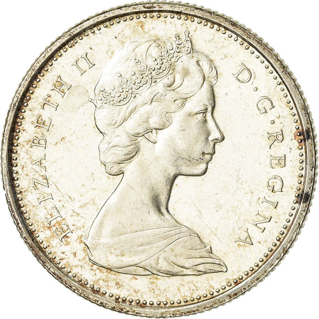 Coin, Canada, Elizabeth II, 25 Cents, 1965, Royal Canadian Mint, Ottawa