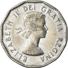Moeda, Canadá, Elizabeth II, 5 Cents, 1953, Royal Canadian Mint, Ottawa