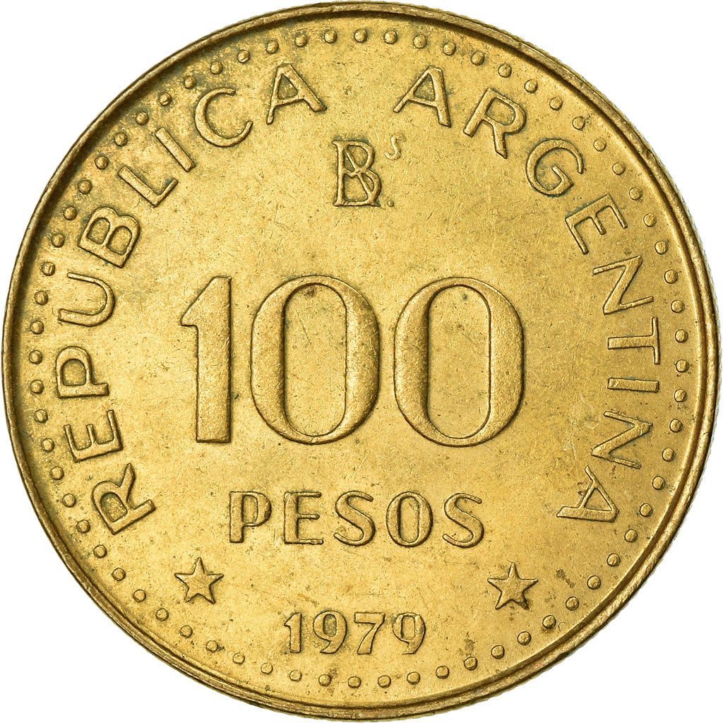 Coin, Argentina, 100 Pesos, 1979, EF(40-45), Aluminum-Bronze, KM:86