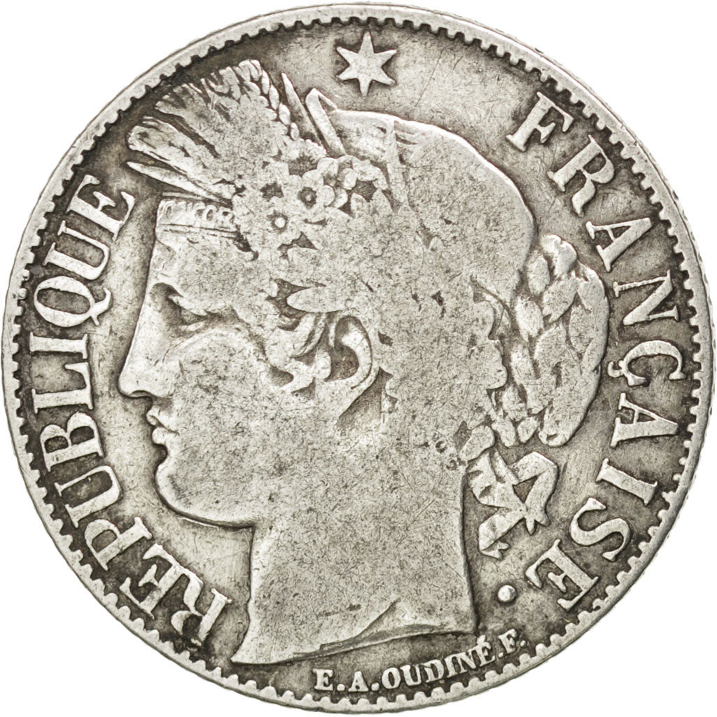 FRANCE, Cérès, Franc, 1895, Paris, KM #822.1, F(12-15), Silver, 23, Gadoury #...