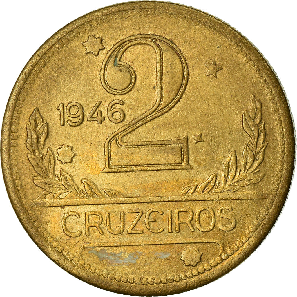 Monnaie, Brésil, 2 Cruzeiros, 1946, TTB, Aluminum-Bronze, KM:559