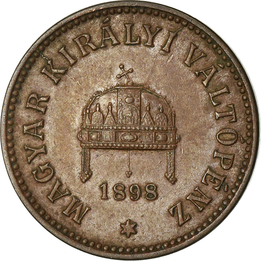 Monnaie, Hongrie, Franz Joseph I, 2 Filler, 1898, Kormoczbanya, TTB, Bronze