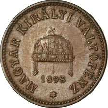 Monnaie, Hongrie, Franz Joseph I, 2 Filler, 1898, Kormoczbanya, TTB, Bronze