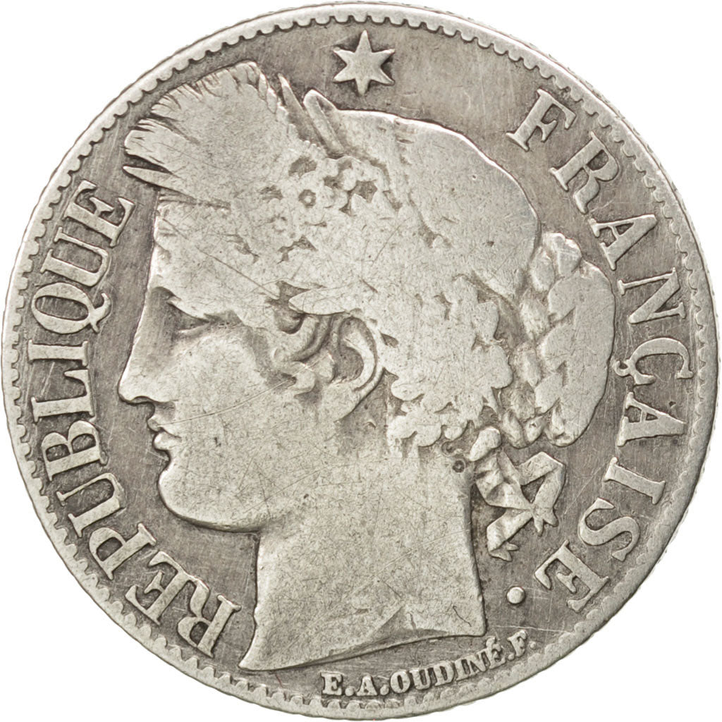 FRANCE, Cérès, Franc, 1894, Paris, KM #822.1, F(12-15), Silver, 23, Gadoury #...