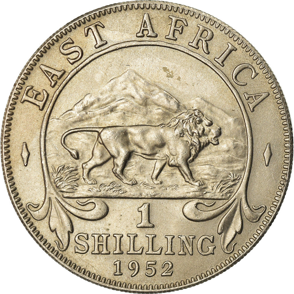 Moneda, ESTE DE ÁFRICA, George VI, Shilling, 1952, EBC, Cobre - níquel, KM:31
