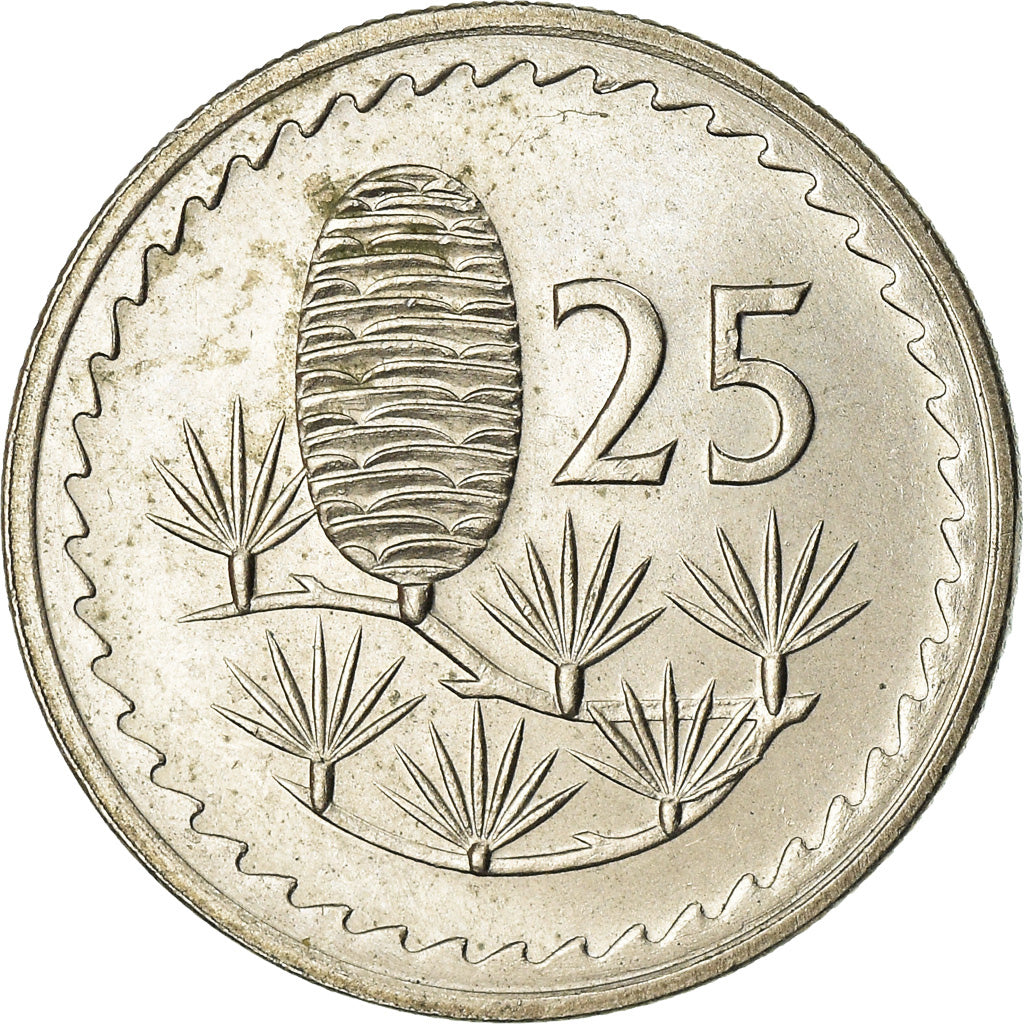 Coin, Cyprus, 25 Mils, 1980, AU(55-58), Copper-nickel, KM:40