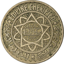 Coin, Morocco, Mohammed V, 20 Francs, 1946, Paris, EF(40-45), Copper-nickel