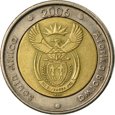 Moneda, Sudáfrica, 5 Rand, 2006, Pretoria, MBC, Bimetálico, KM:492