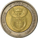 Moneda, Sudáfrica, 5 Rand, 2006, Pretoria, MBC, Bimetálico, KM:492