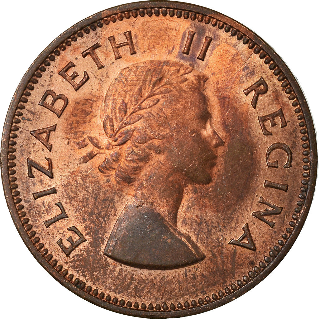 Monnaie, Afrique du Sud, Elizabeth II, 1/2 Penny, 1955, TTB, Bronze, KM:45