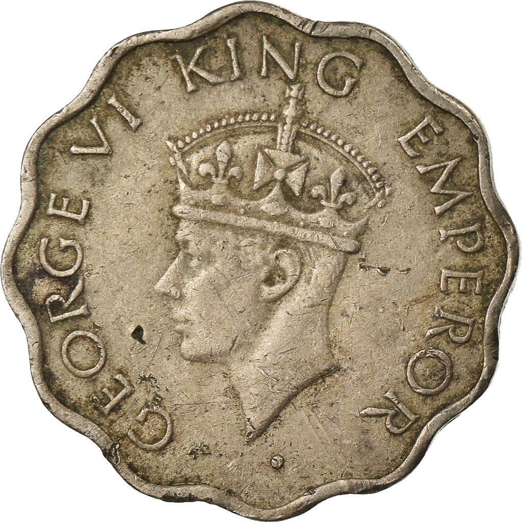 Coin, INDIA-BRITISH, George VI, Anna, 1946, EF(40-45), Copper-nickel, KM:538