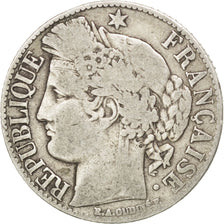FRANCE, Cérès, Franc, 1887, Paris, KM #822.1, F(12-15), Silver, 23, Gadoury #...