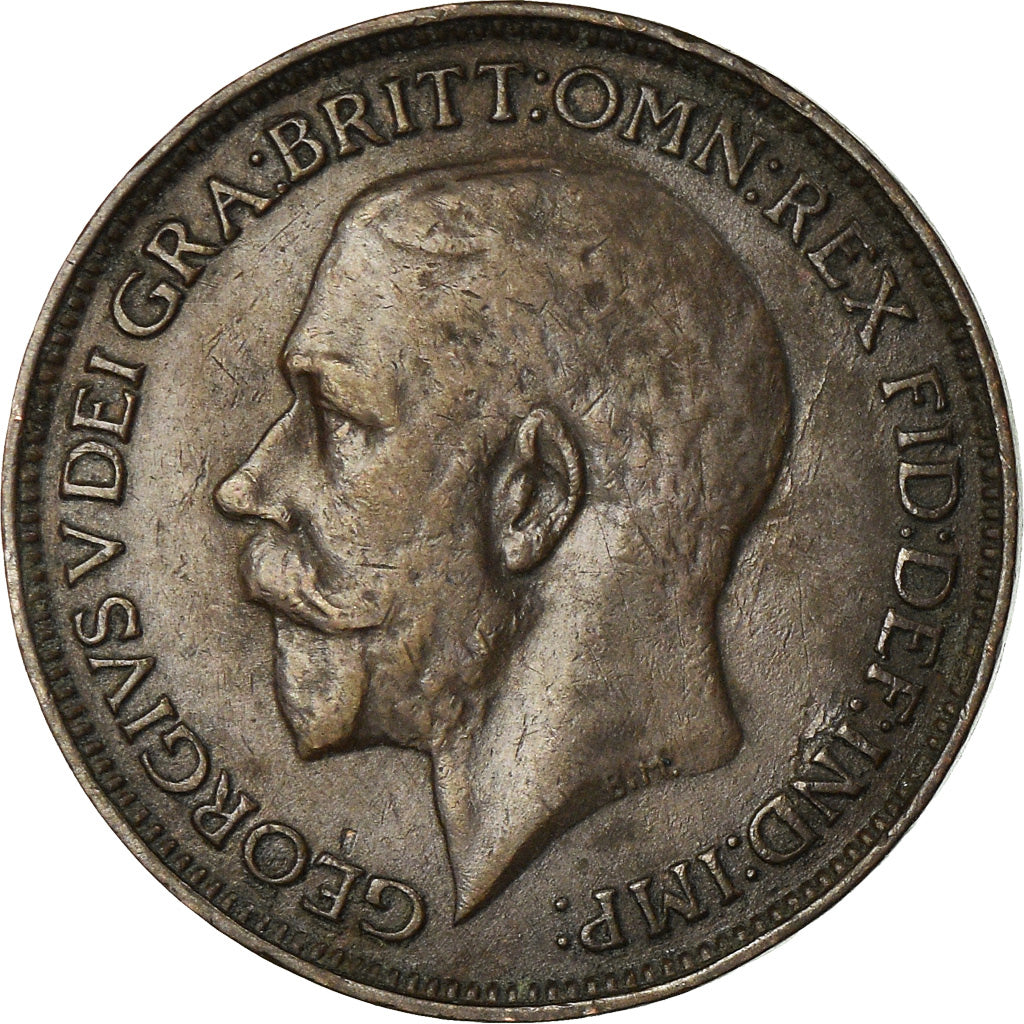 Coin, Great Britain, George V, Farthing, 1925, VF(30-35), Bronze, KM:808.2