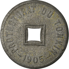 Coin, Tonkin, 1/600 Piastre, 1905, EF(40-45), Zinc, KM:1