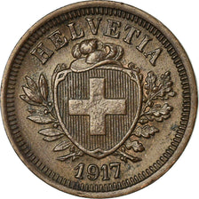 Coin, Switzerland, Rappen, 1917, Bern, EF(40-45), Bronze, KM:3.2