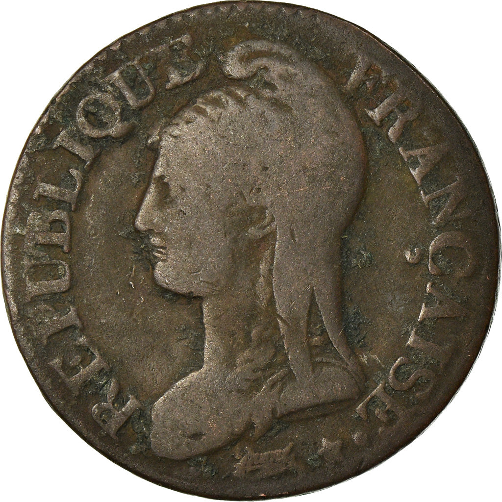 Monnaie, France, Dupré, 5 Centimes, An 8/6, Lille, TB, Bronze, Gadoury:126a