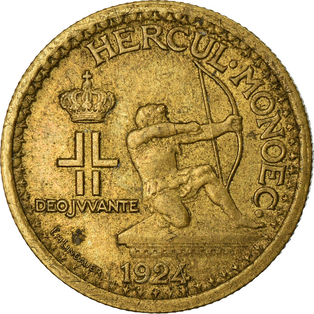 Moneta, Monaco, Louis II, 50 Centimes, 1924, Poissy, SPL-, Alluminio-bronzo