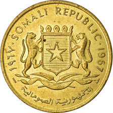 Coin, Somalia, 10 Centesimi, 1967, AU(55-58), Brass, KM:7