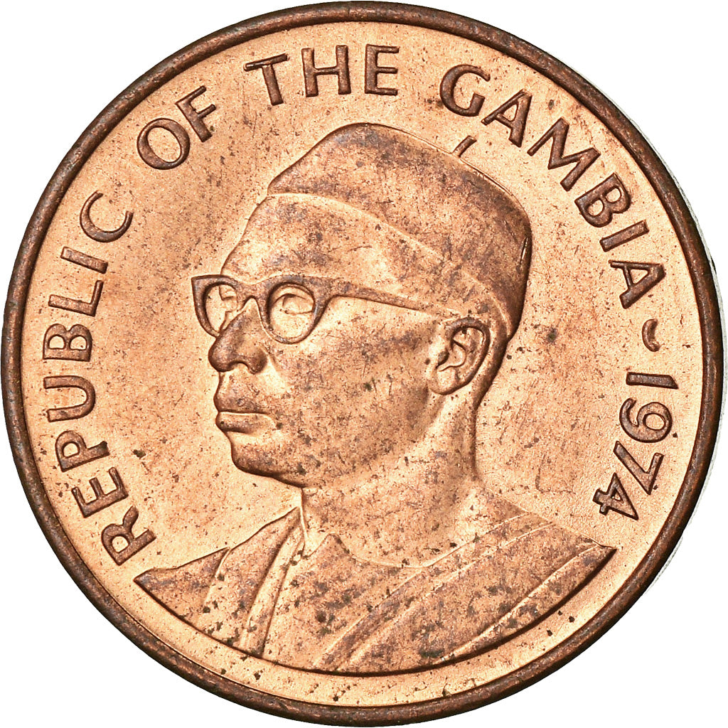 Coin, GAMBIA, THE, Butut, 1974, AU(55-58), Bronze, KM:14