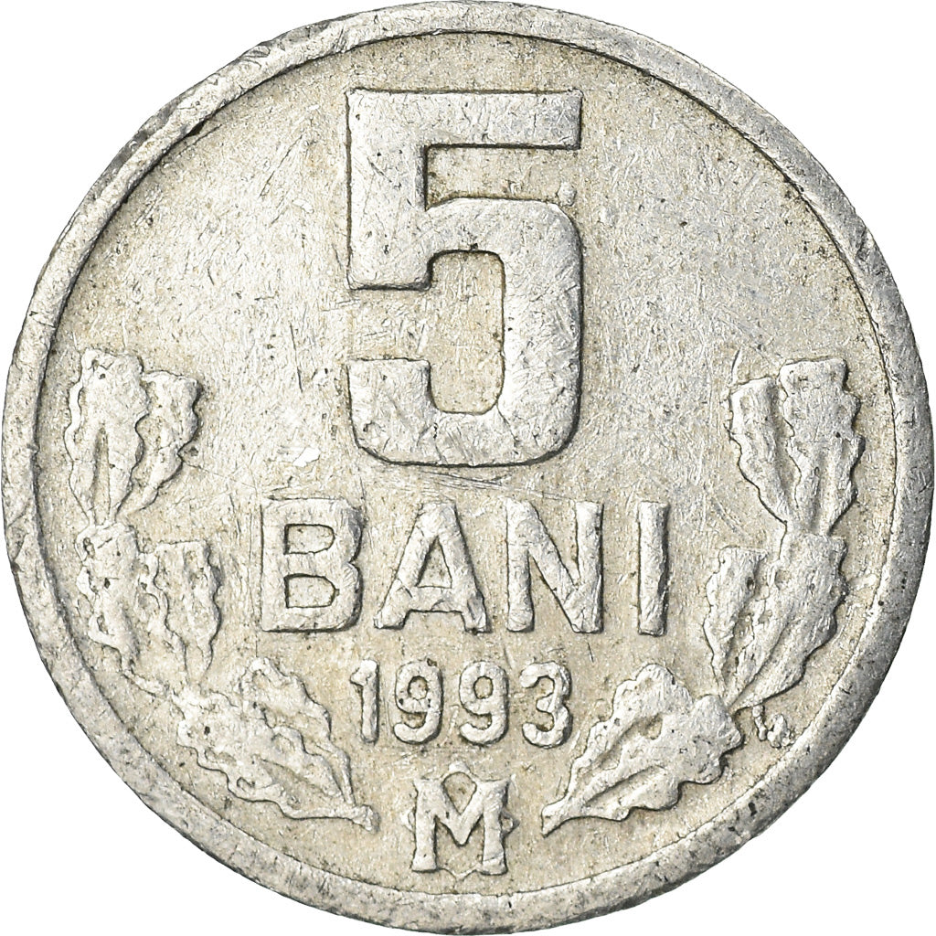 Coin, Moldova, 5 Bani, 1993, EF(40-45), Aluminum, KM:2