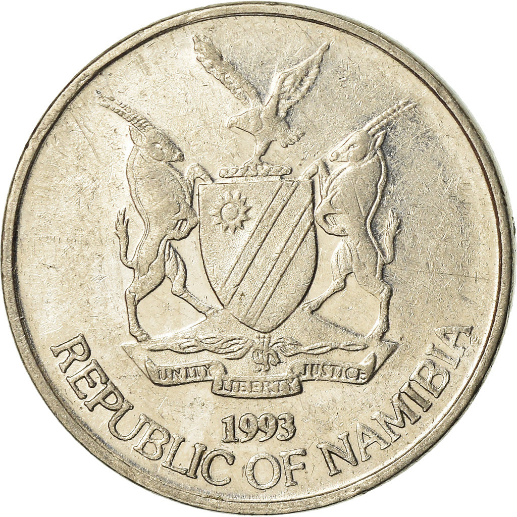 Monnaie, Namibia, 5 Cents, 1993, Vantaa, TTB, Nickel plated steel, KM:1