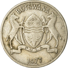 Coin, Botswana, 25 Thebe, 1977, British Royal Mint, EF(40-45), Copper-nickel