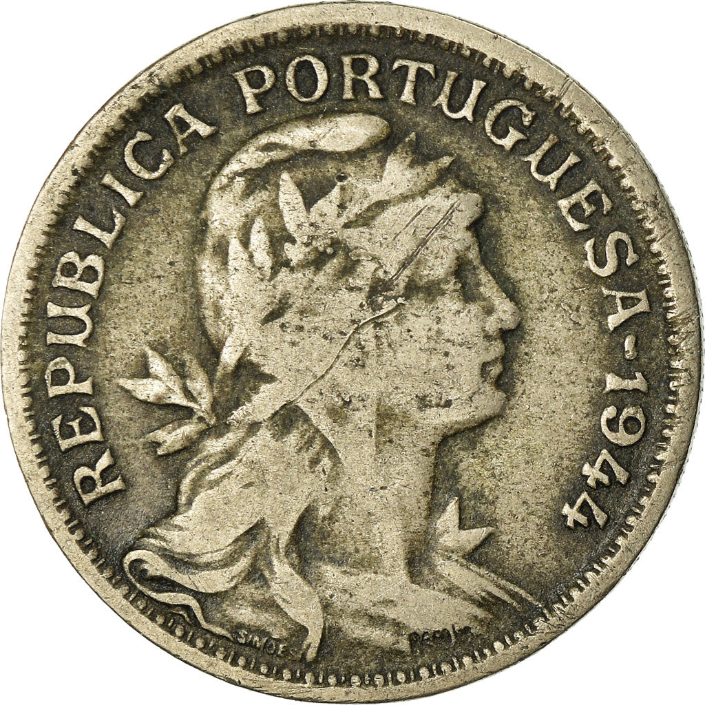 Moeda, Portugal, 50 Centavos, 1944, VF(20-25), Cobre-níquel, KM:577