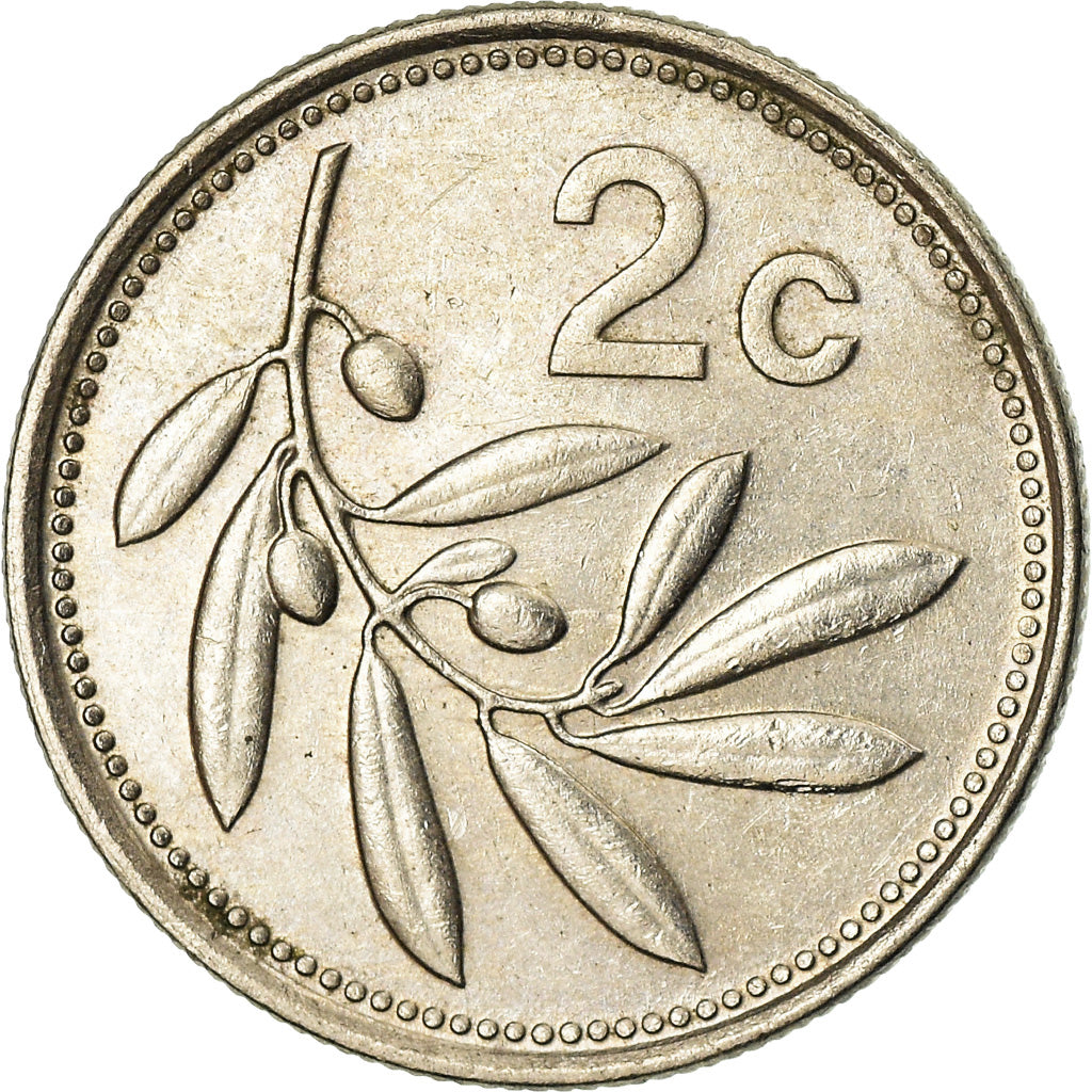 Coin, Malta, 2 Cents, 1986, EF(40-45), Copper-nickel, KM:79