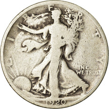 Coin, United States, Walking Liberty Half Dollar, Half Dollar, 1920, U.S. Mint