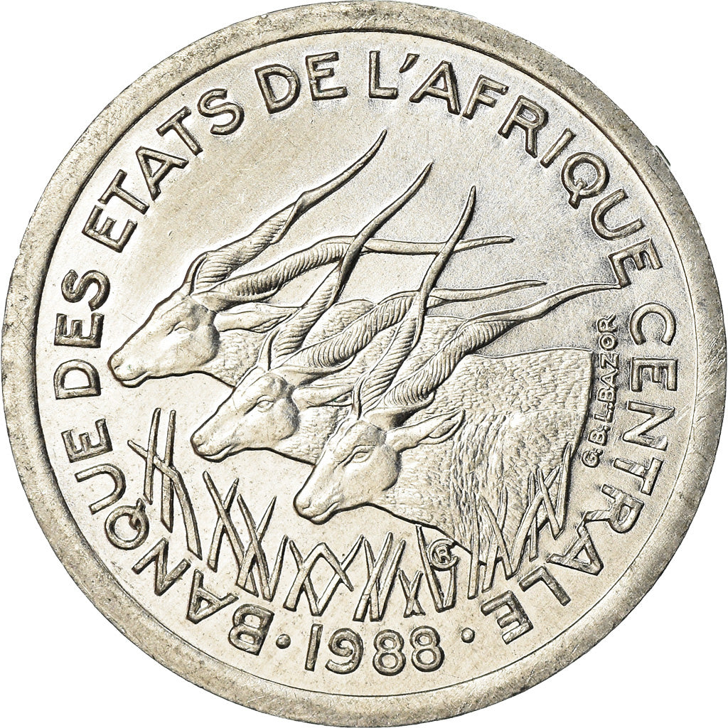 Monnaie, États de l'Afrique centrale, Franc, 1988, Paris, SUP, Aluminium, KM:8