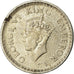 Coin, INDIA-BRITISH, George VI, 1/4 Rupee, 1943, EF(40-45), Silver, KM:547