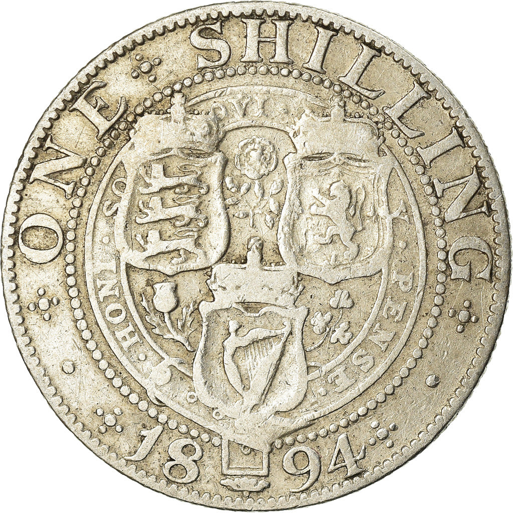 Coin, Great Britain, Victoria, Shilling, 1894, VF(20-25), Silver, KM:780