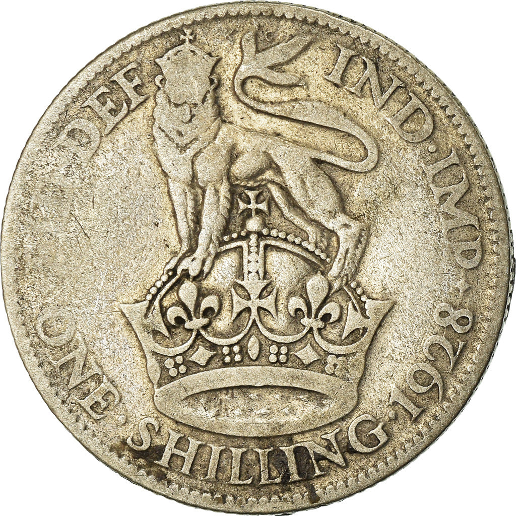 Coin, Great Britain, George V, Shilling, 1928, F(12-15), Silver, KM:833