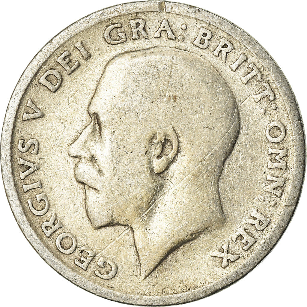 Coin, Great Britain, George V, 6 Pence, 1918, VG(8-10), Silver, KM:815